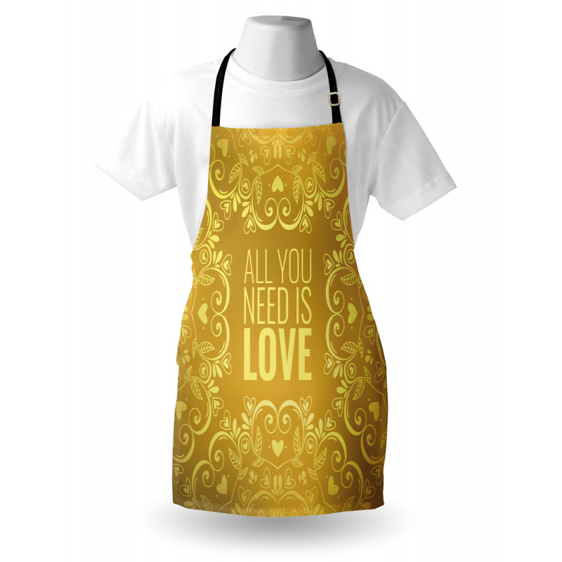 Romantic Words Swirls Apron