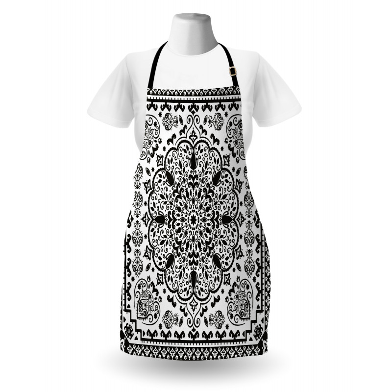 Lace Paisley Black Mehndi Apron