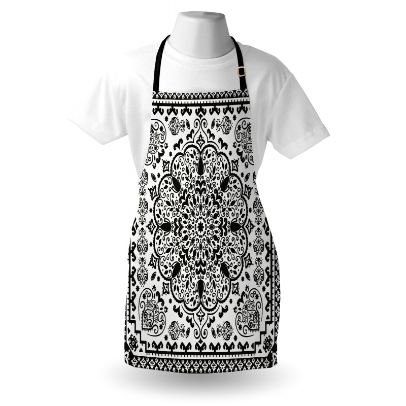 Lace Paisley Black Mehndi Apron