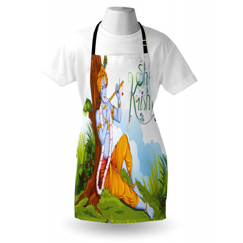 Playing Flute Forest Apron