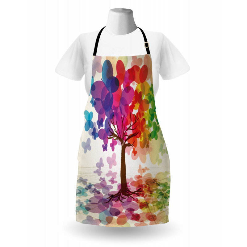 Colorful Spring Tree Apron
