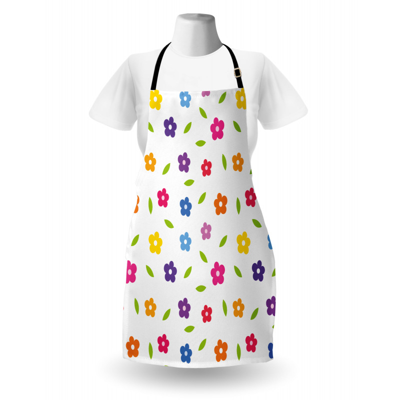 Daisies Leaves Meadow Apron