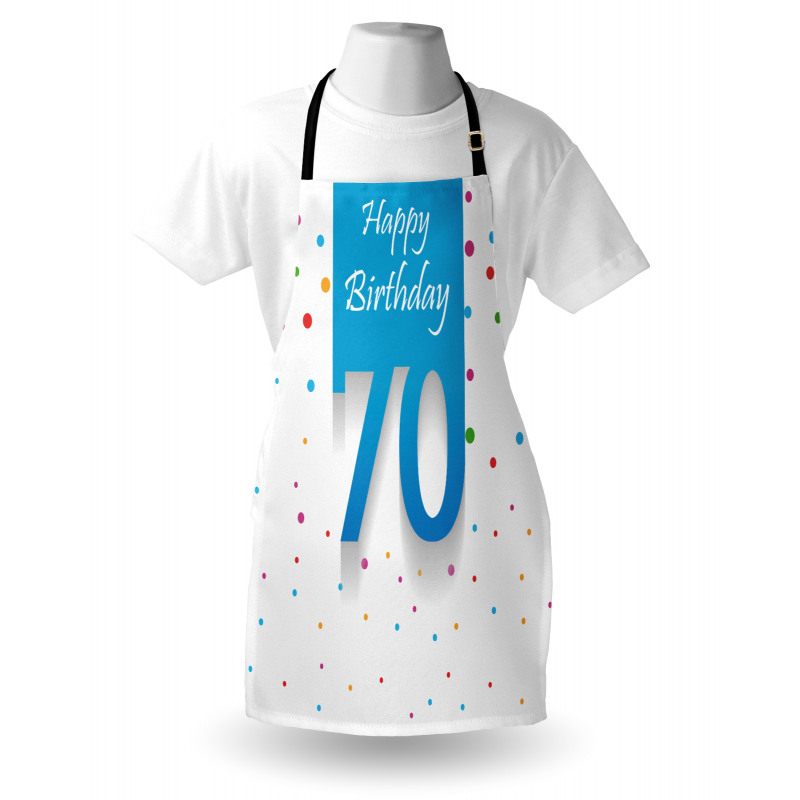 Doğum Günü Mutfak Önlüğü Puantiyeli Yetmiş Yaş