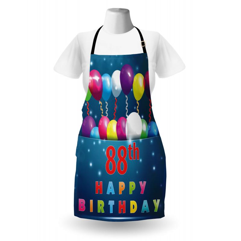 Doğum Günü Mutfak Önlüğü Yaş Seksen Sekiz Balonu