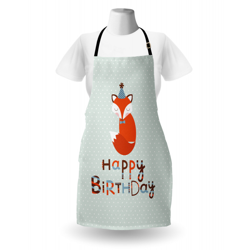 Doğum Günü Mutfak Önlüğü Tilkili Kutlama Temalı