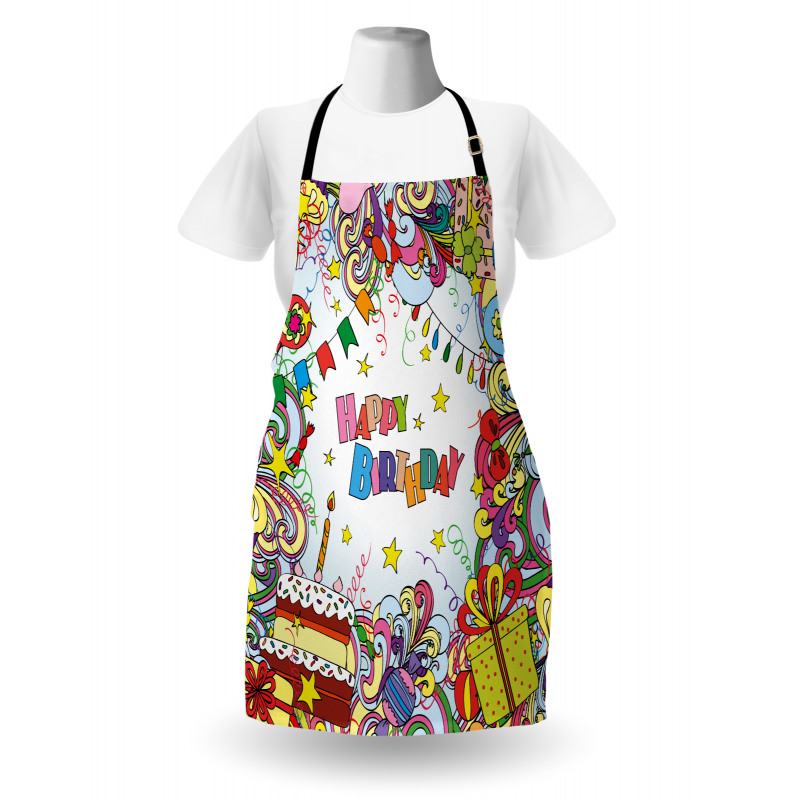Colorful Cartoon Party Apron