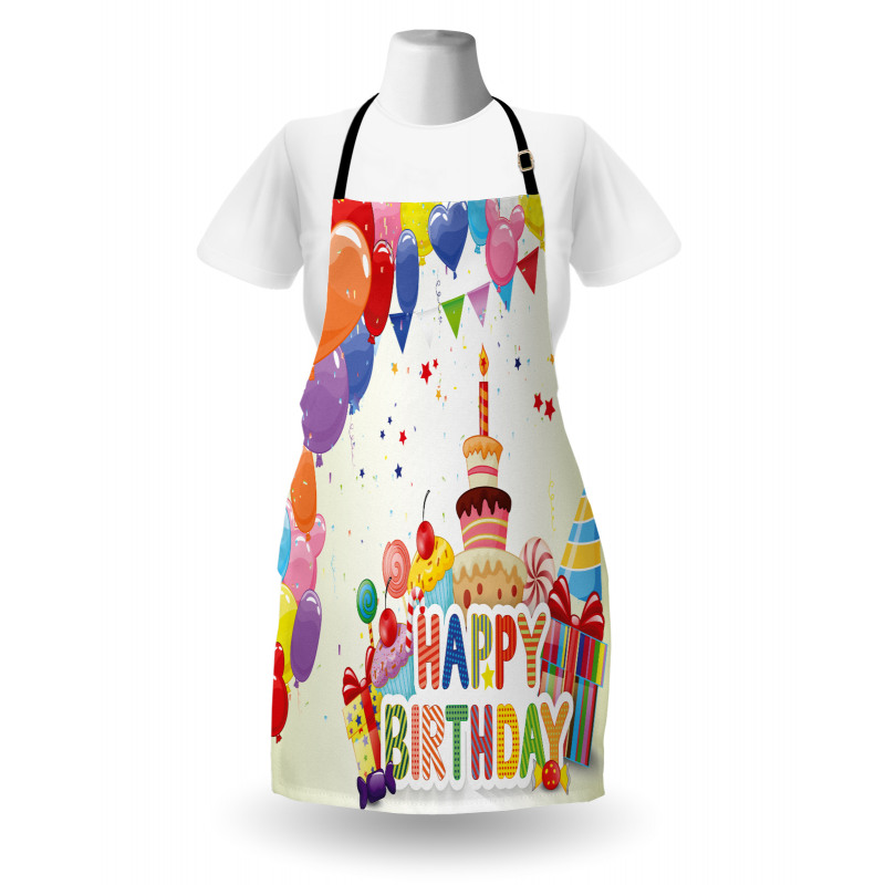 Hearts Funny Cupcakes Apron