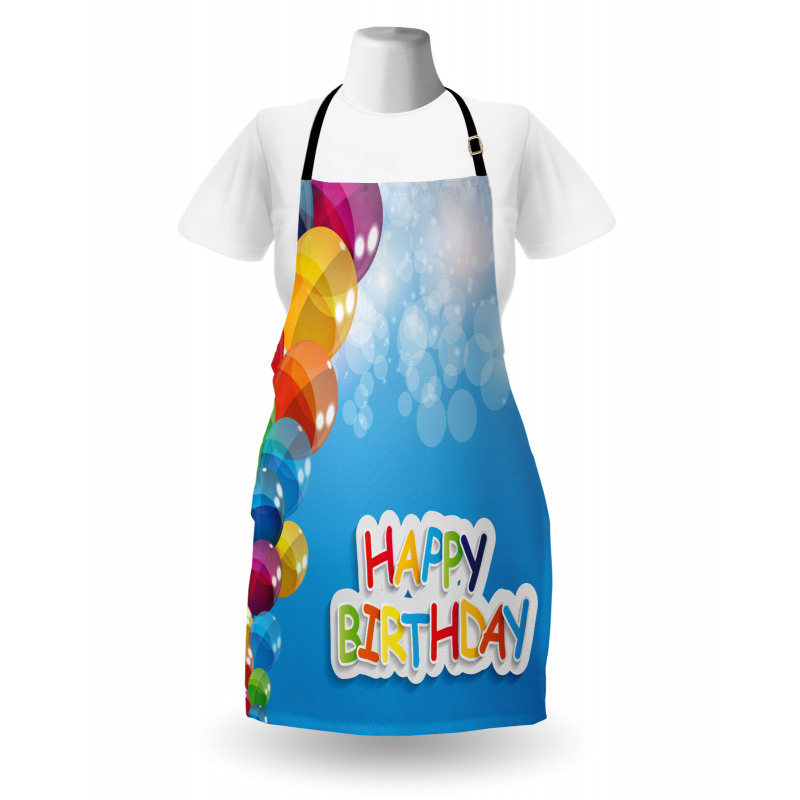 Parti Mutfak Önlüğü Balonlar ve Yaş Günü