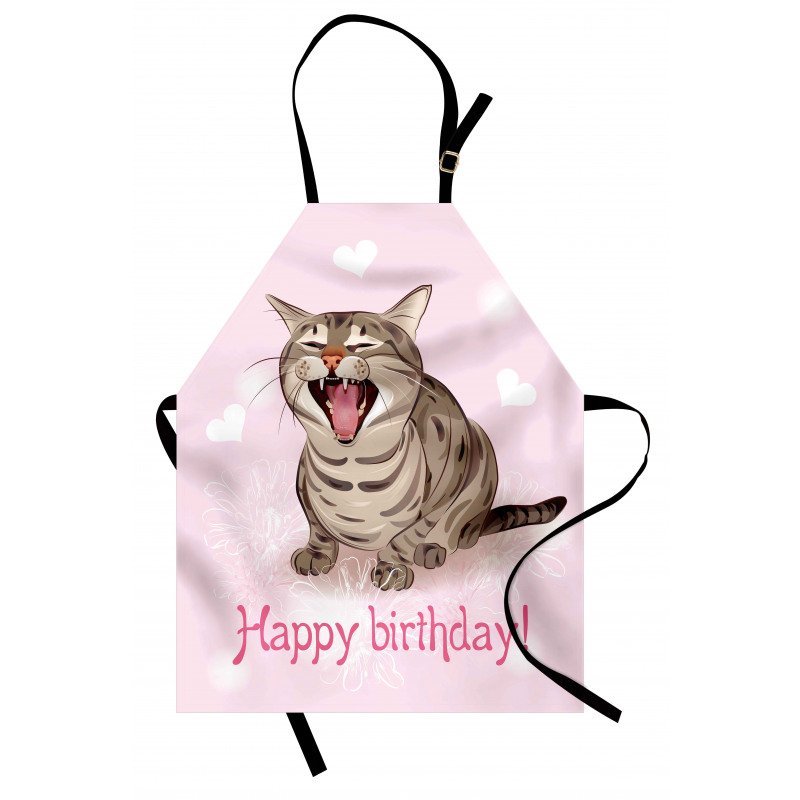 Funny Kitten Greeting Song Apron