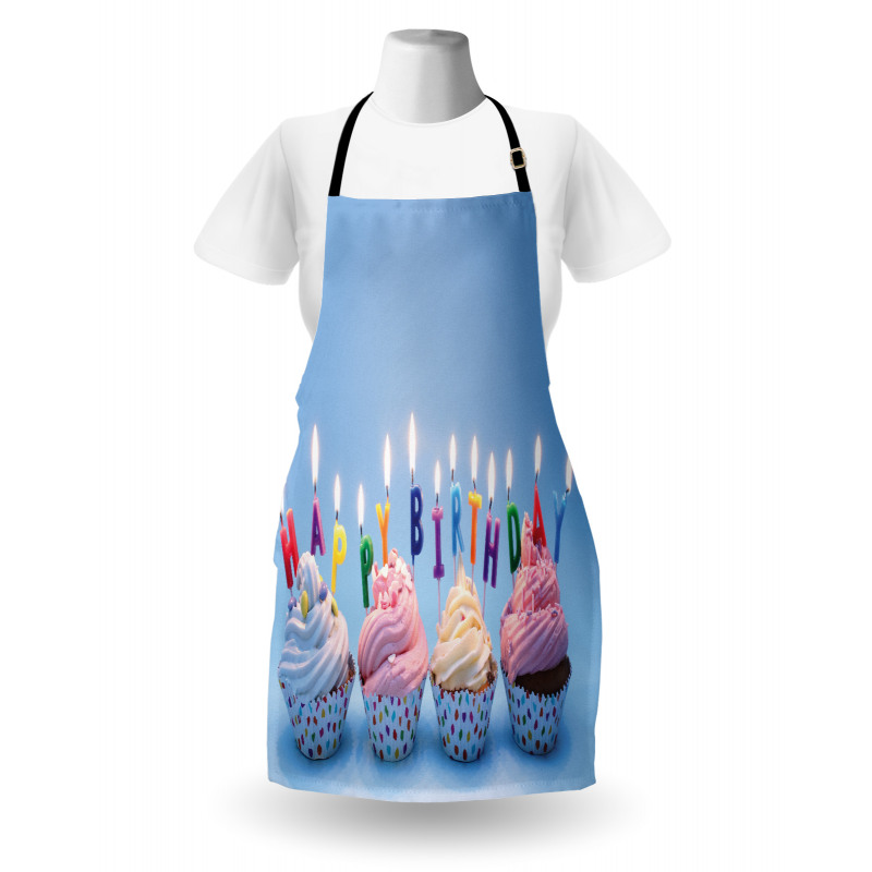 Cupcakes Letter Candles Apron