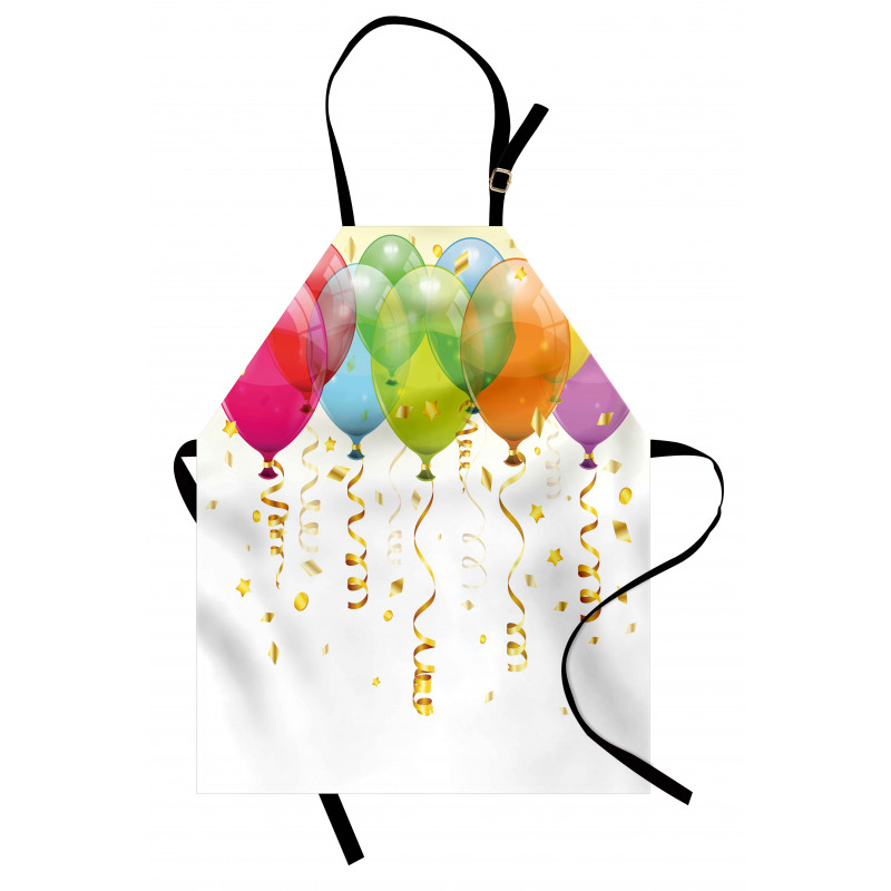 3D Balloons Rain Apron