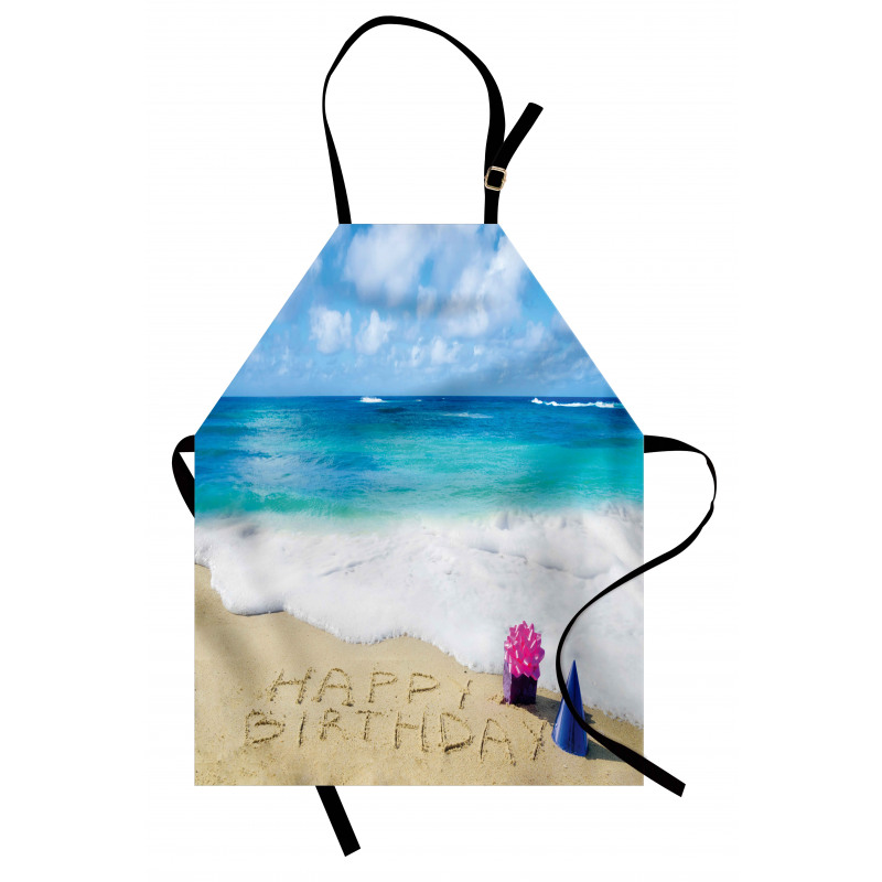 Happy Birthday on Sand Apron