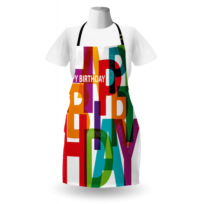 Broken Text Graphic Apron