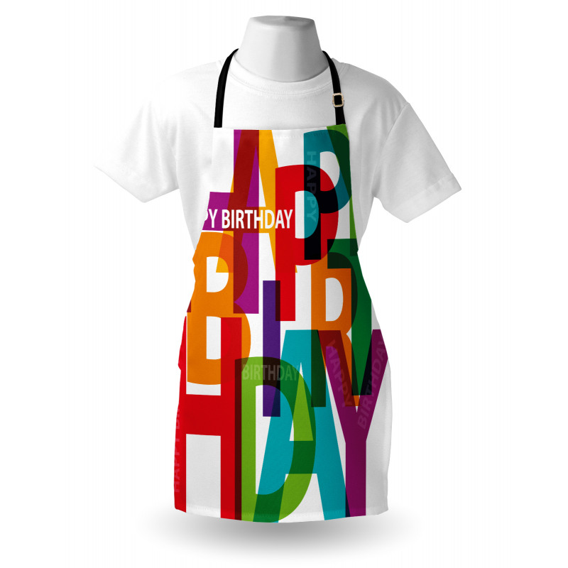 Broken Text Graphic Apron