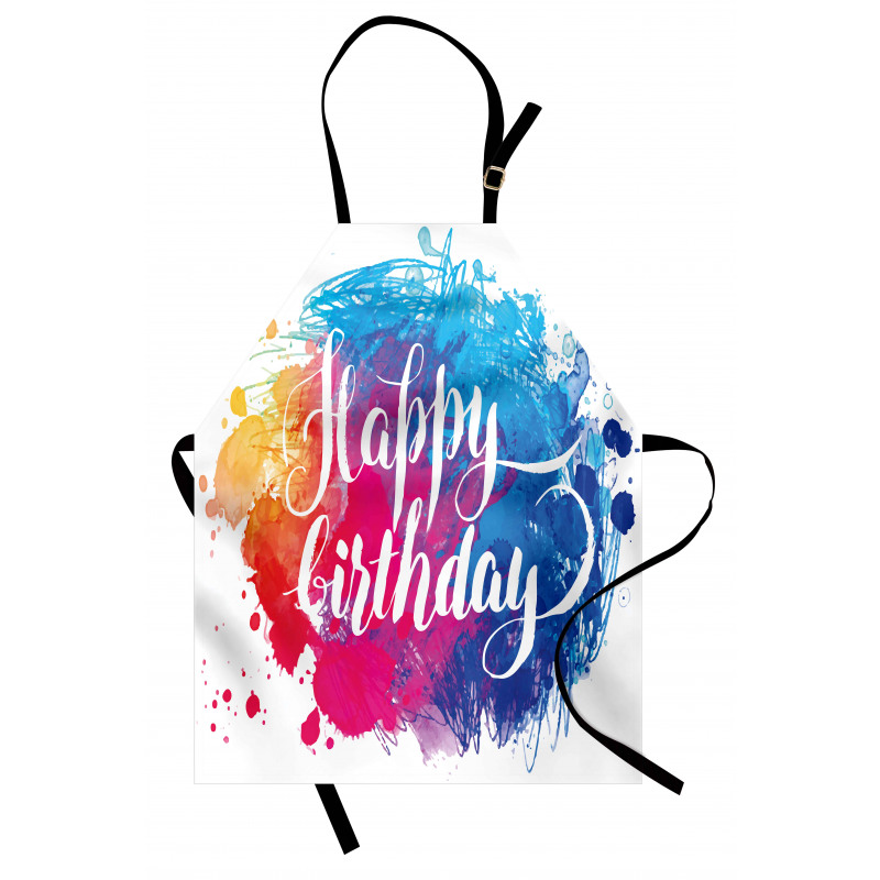 Birthday Message Colorful Apron