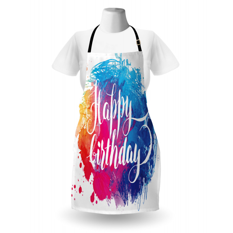 Birthday Message Colorful Apron