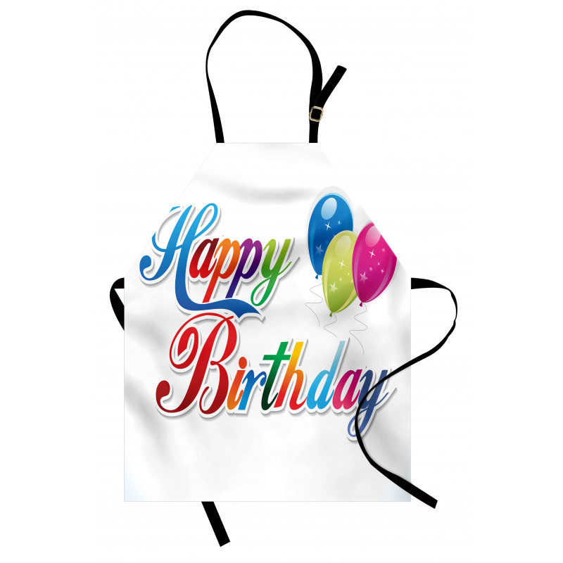 Modern Writing Balloon Apron