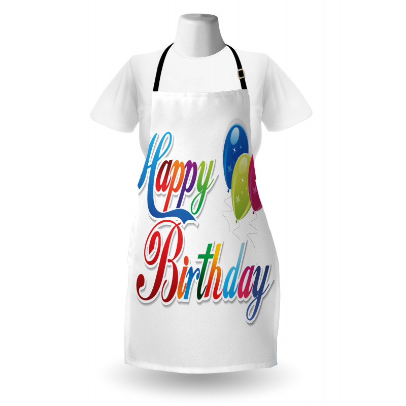 Modern Writing Balloon Apron