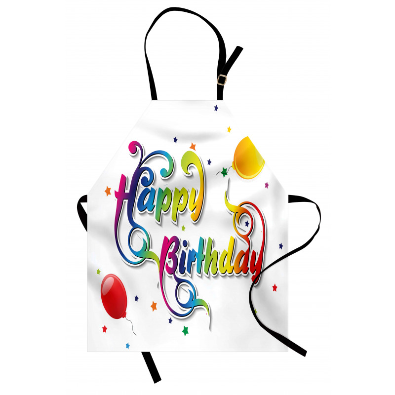 Birthday Words Floral Apron