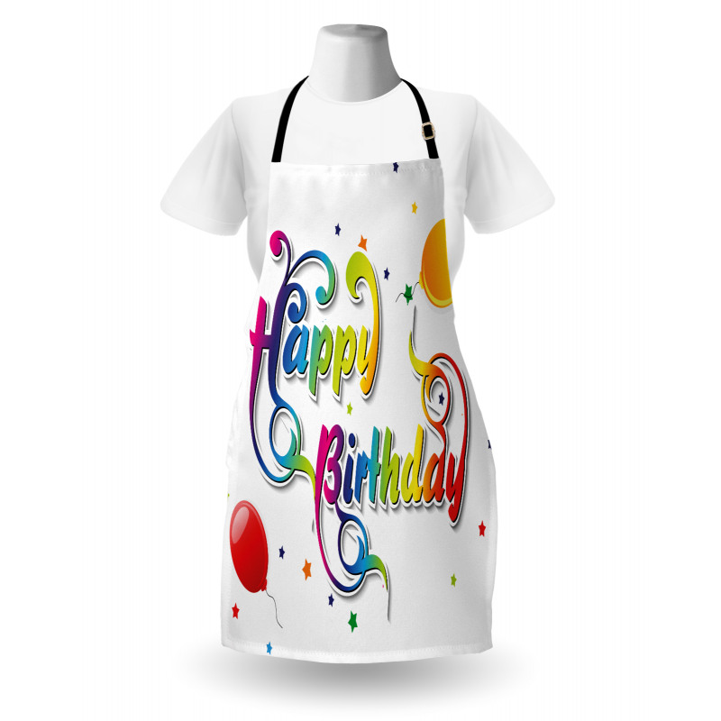 Birthday Words Floral Apron