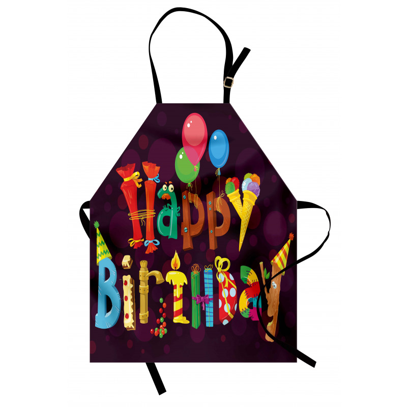 Party Objects as Letters Apron
