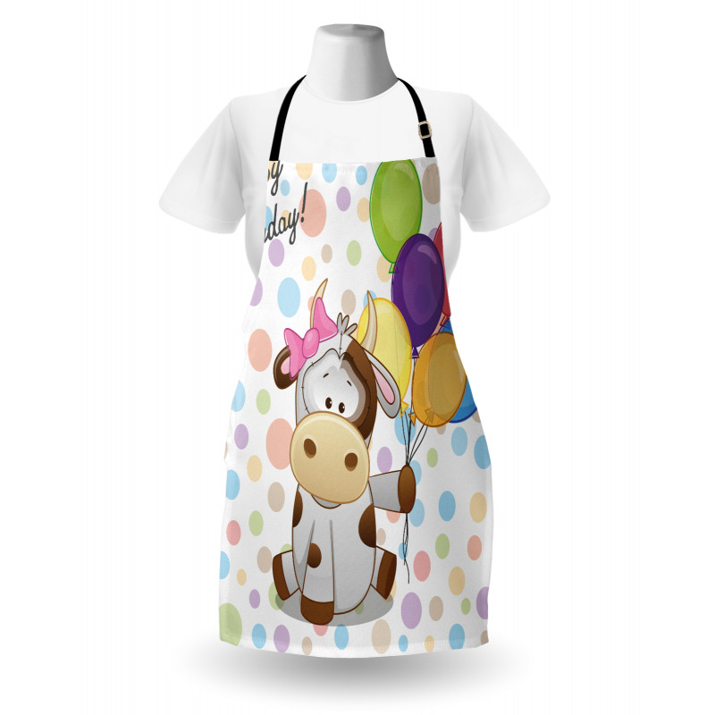 Baby Cow and Balloons Apron