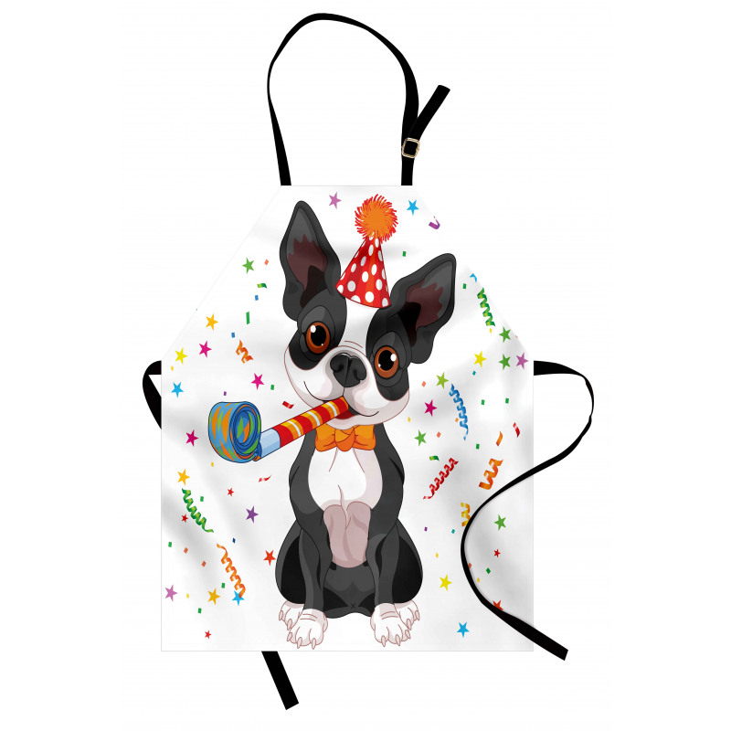 Parti Mutfak Önlüğü Kutlama Köpeği Desenli
