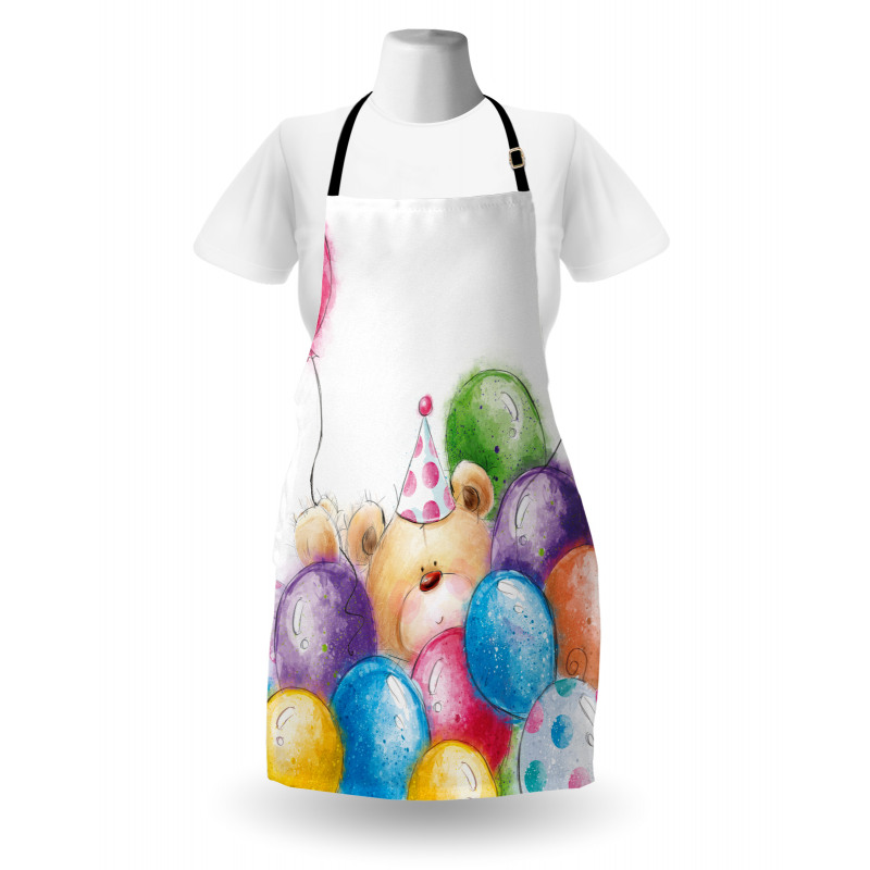 Sketchy Bear Balloons Apron