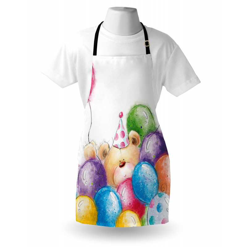 Sketchy Bear Balloons Apron