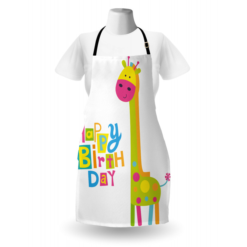 Birthday Baby Giraffe Apron