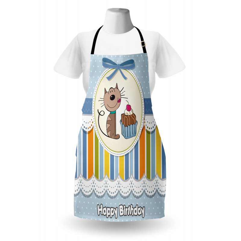 Baby Cat with Cake Apron