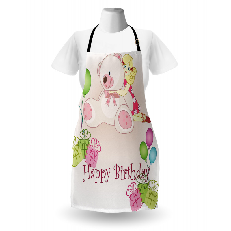 Girls Teddy Bears Apron