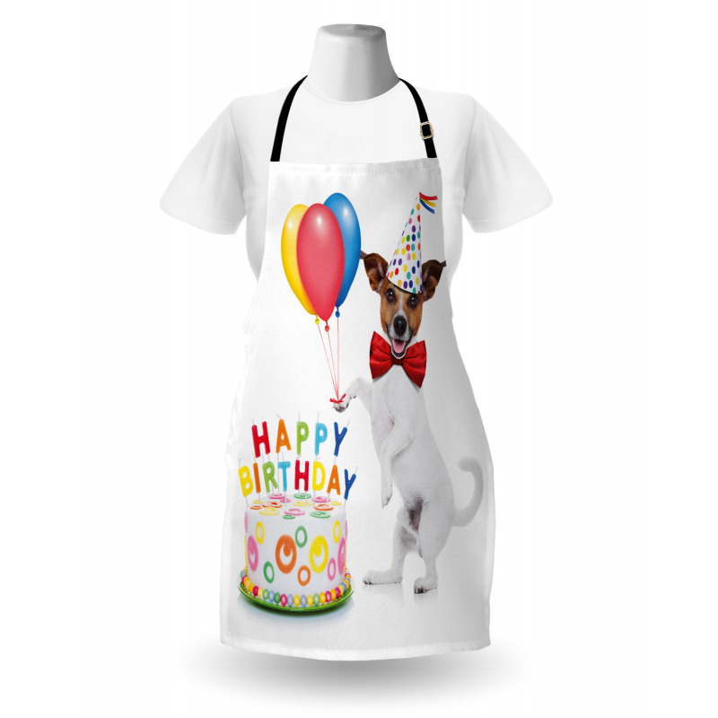 Dance Party Dog Cake Apron