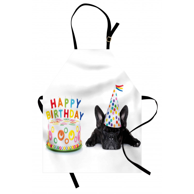 Bulldog Party Cake Apron