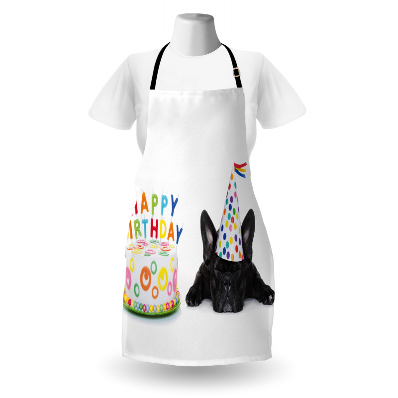 Bulldog Party Cake Apron