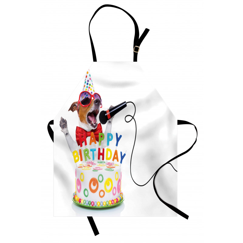 Birthday Music Dog Apron