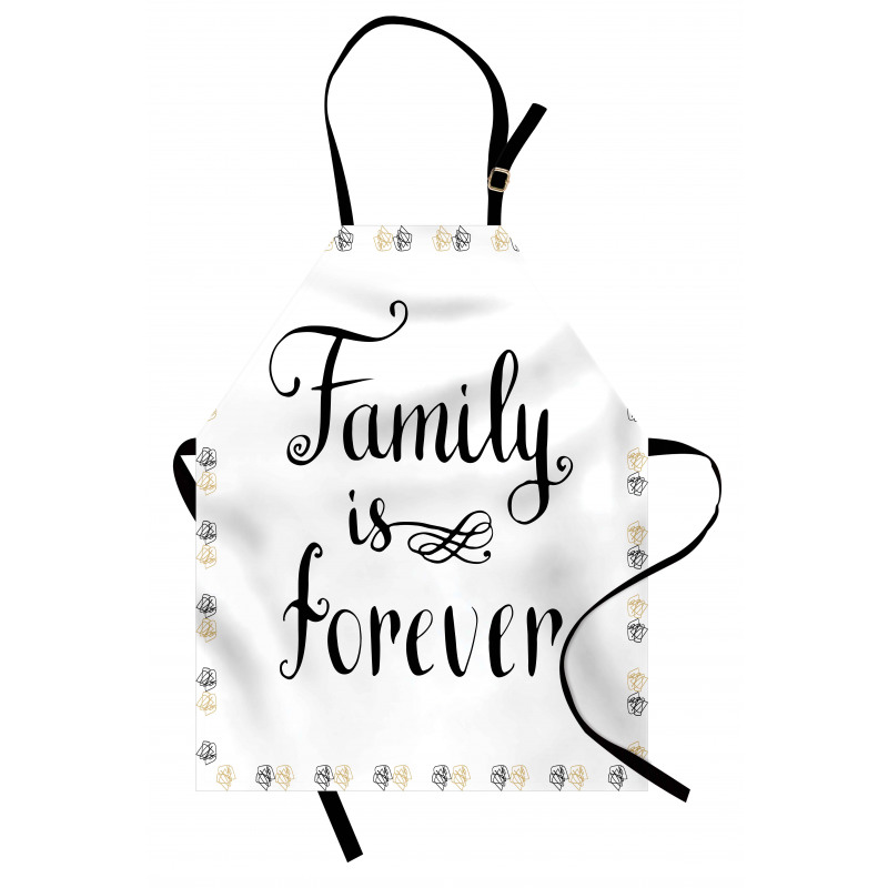 Family Words Ink Sketch Apron