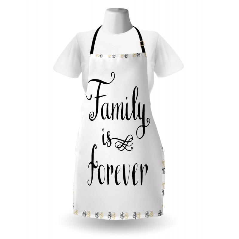 Family Words Ink Sketch Apron