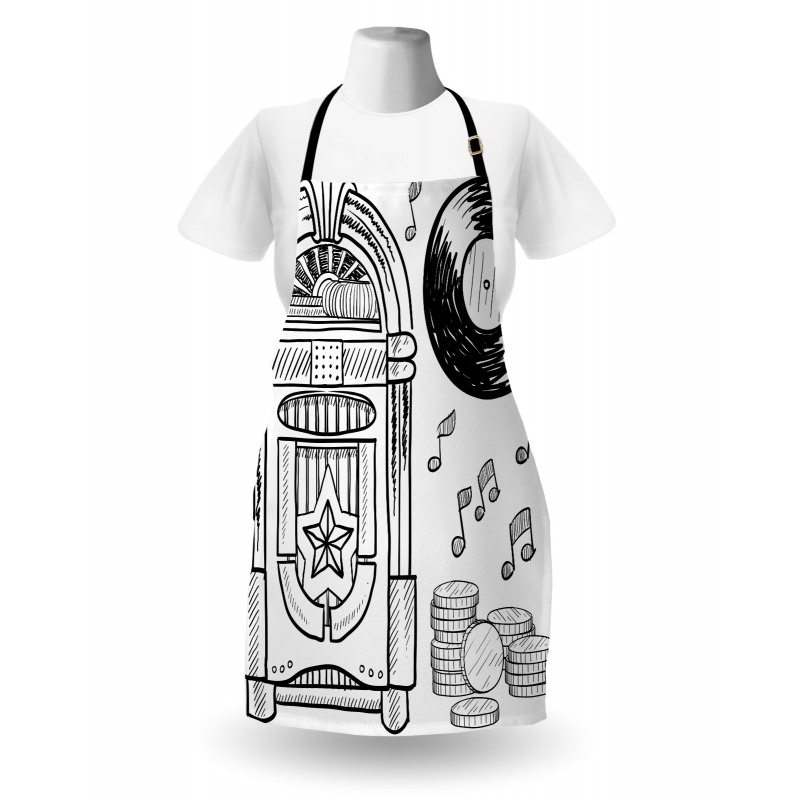 Music Box Notes Coins Apron