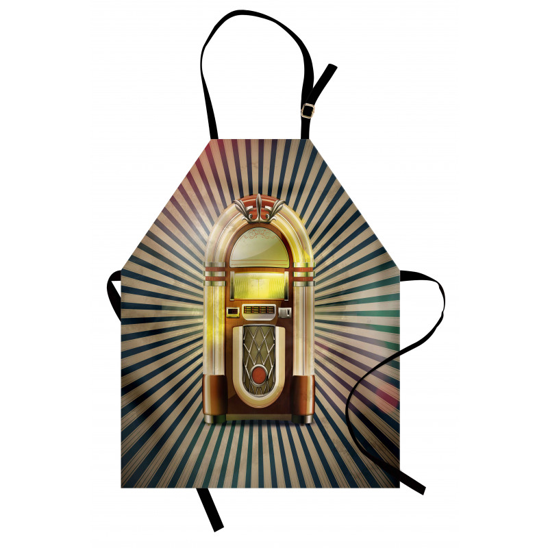 Antique Radio Music Box Apron