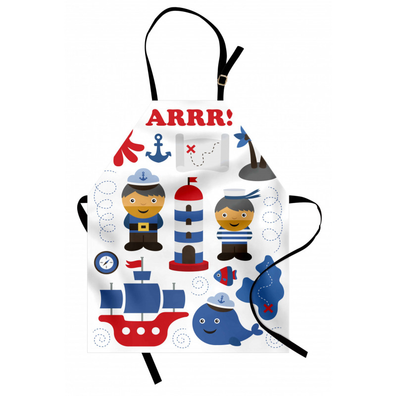 Sea Themed Objects Apron