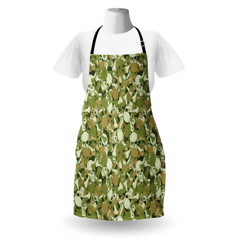 Sketchy Spooky Camouflage Apron