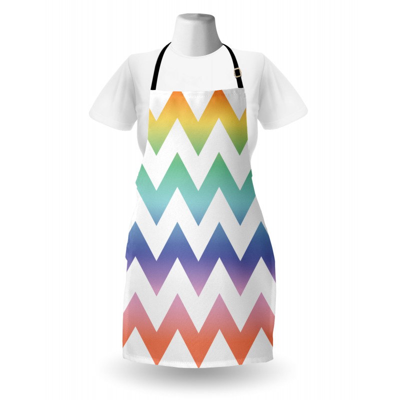 Large Zig Zag Pattern Apron