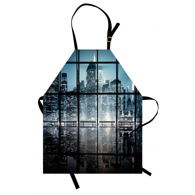 New York at Night Scenery Apron