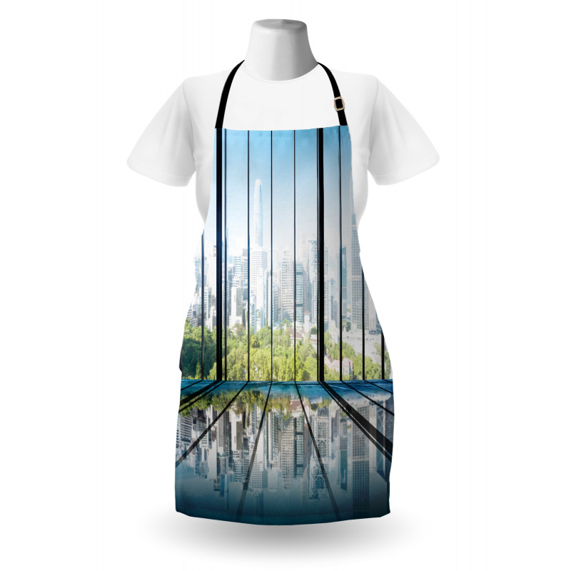 Skyscrapers City Scenery Apron