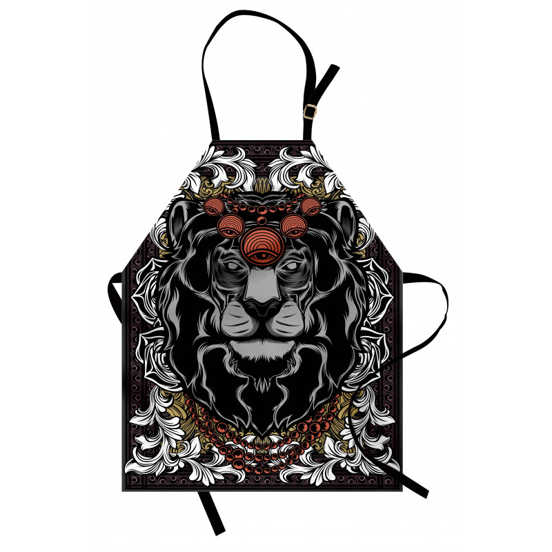 Jungle Emperor Lion Frame Apron