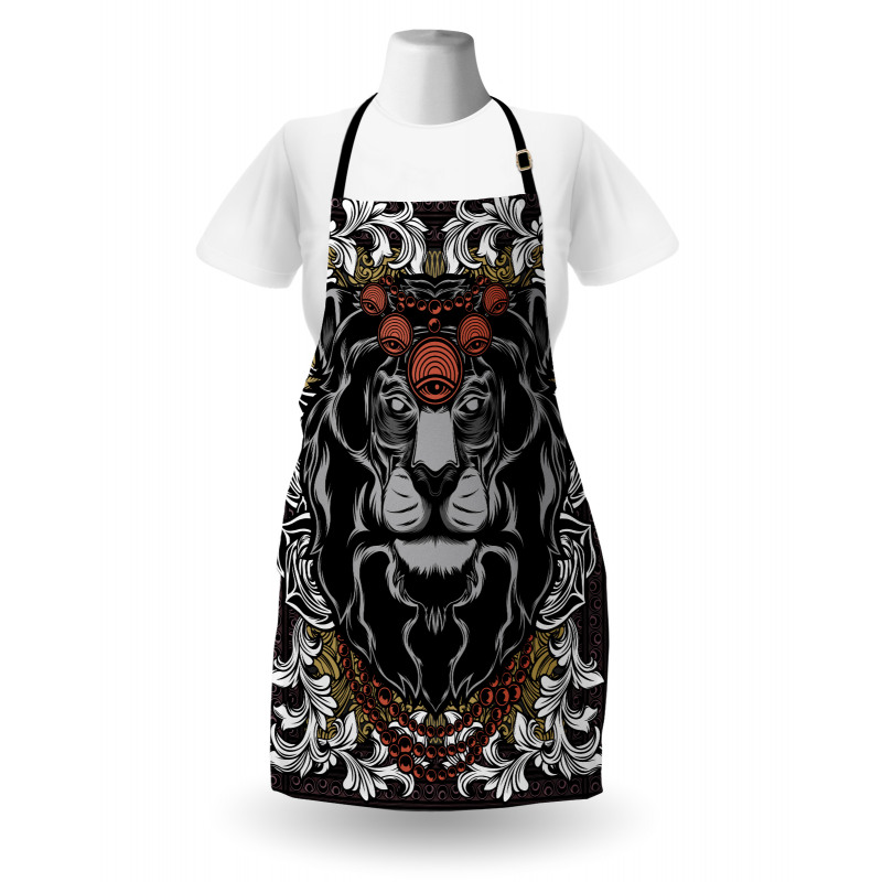 Jungle Emperor Lion Frame Apron