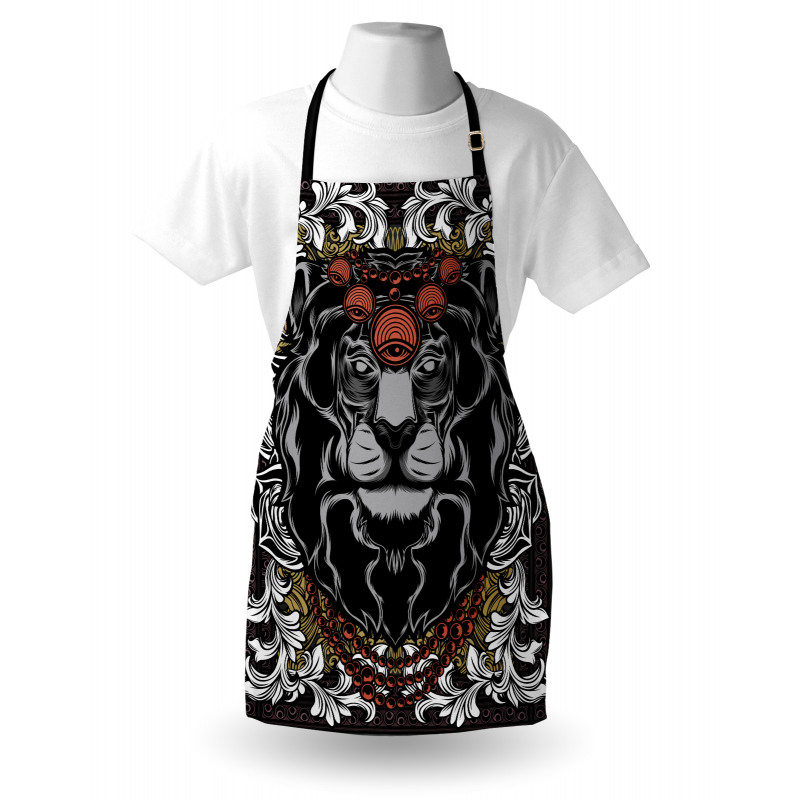 Jungle Emperor Lion Frame Apron