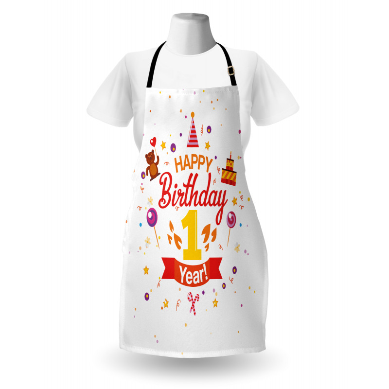 Party with Cones Bear Apron