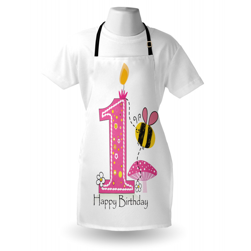 Bees Party Cake Candle Apron